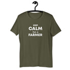 The Tractor Mugs Store Military Green / XS Keep Calm. Be a Farmer | Unisex t-shirt Quality Farmers Merch