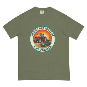 The Tractor Mugs Store Moss Massey Ferguson 6480 PROUD AUSTRALIAN 100% FARMER Retro | Unisex Premium T-shirt Quality Farmers Merch