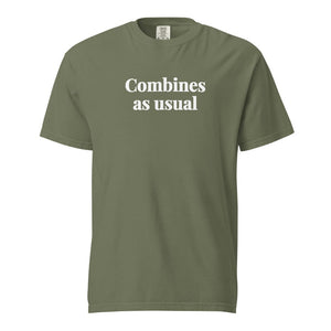 The Tractor Mugs Store Moss / S Combines as Usual | Unisex Premium T-shirt Quality Farmers Merch