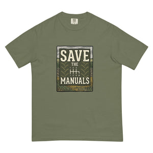 The Tractor Mugs Store Moss / S Save The Manuals | Unisex Premium T-shirt Quality Farmers Merch
