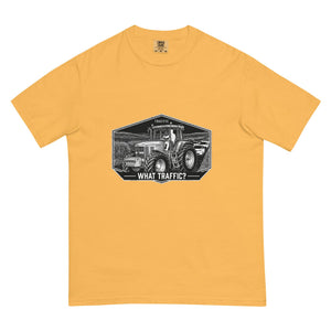 The Tractor Mugs Store Mustard / S John Deere 7810 TRAFFIC WHAT TRAFFIC? Moose | Unisex Premium T-shirt Quality Farmers Merch
