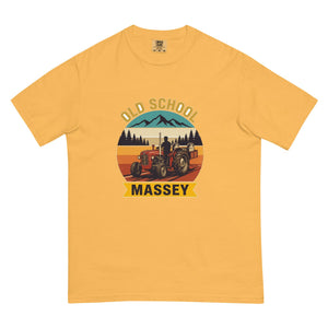 The Tractor Mugs Store Mustard / S Massey Ferguson 35X OLD SCHOOL MASSEY Outdoor | Unisex Premium T-shirt Quality Farmers Merch