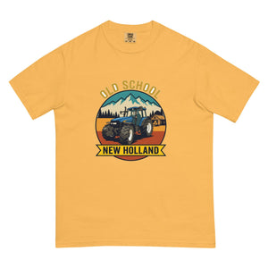 The Tractor Mugs Store Mustard / S New Holland TM 155 OLD SCHOOL NEW HOLLAND Outdoor | Unisex Premium T-shirt Quality Farmers Merch