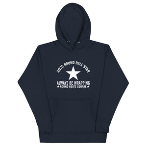 The Tractor Mugs Store Navy Blazer / S Round Baler Star | Unisex Hoodie Quality Farmers Merch