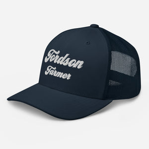 The Tractor Mugs Store Navy Fordson Farmer | Retro 70's Trucker Cap Quality Farmers Merch