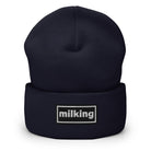 The Tractor Mugs Store Navy OASIS Style 'Milking' | Cuffed Beanie Quality Farmers Merch