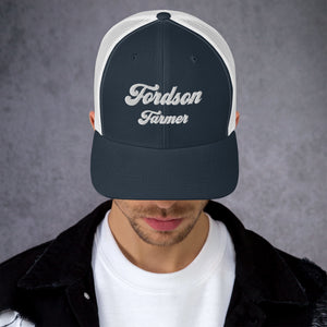 The Tractor Mugs Store Navy/ White Fordson Farmer | Retro 70's Trucker Cap Quality Farmers Merch