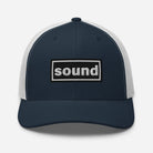 The Tractor Mugs Store Navy/ White Oasis Style Retro Sound | Trucker Cap Quality Farmers Merch