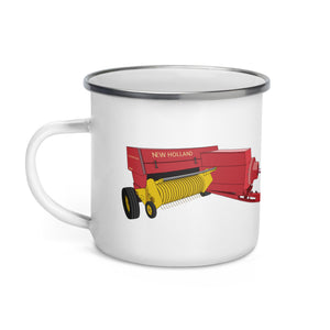 The Tractor Mugs Store New Holland 274 Square Baler | Enamel Mug Quality Farmers Merch