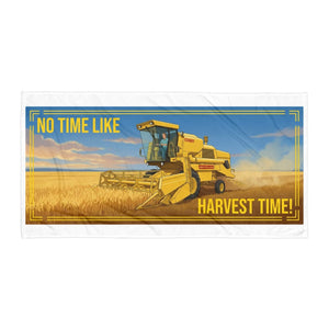The Tractor Mugs Store New Holland 8070 NO TIME LIKE HARVEST TIME! Rect Line H | Beach Towel Quality Farmers Merch