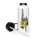 The Tractor Mugs Store New Holland CR Combine Harvester (2004) | Stainless steel water bottle with a straw lid Quality Farmers Merch