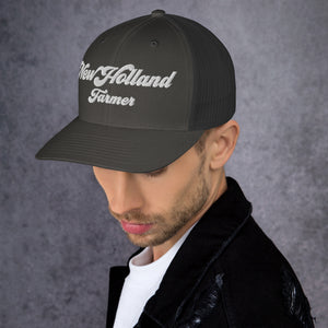 The Tractor Mugs Store New Holland Retro | 70's Trucker Cap Quality Farmers Merch