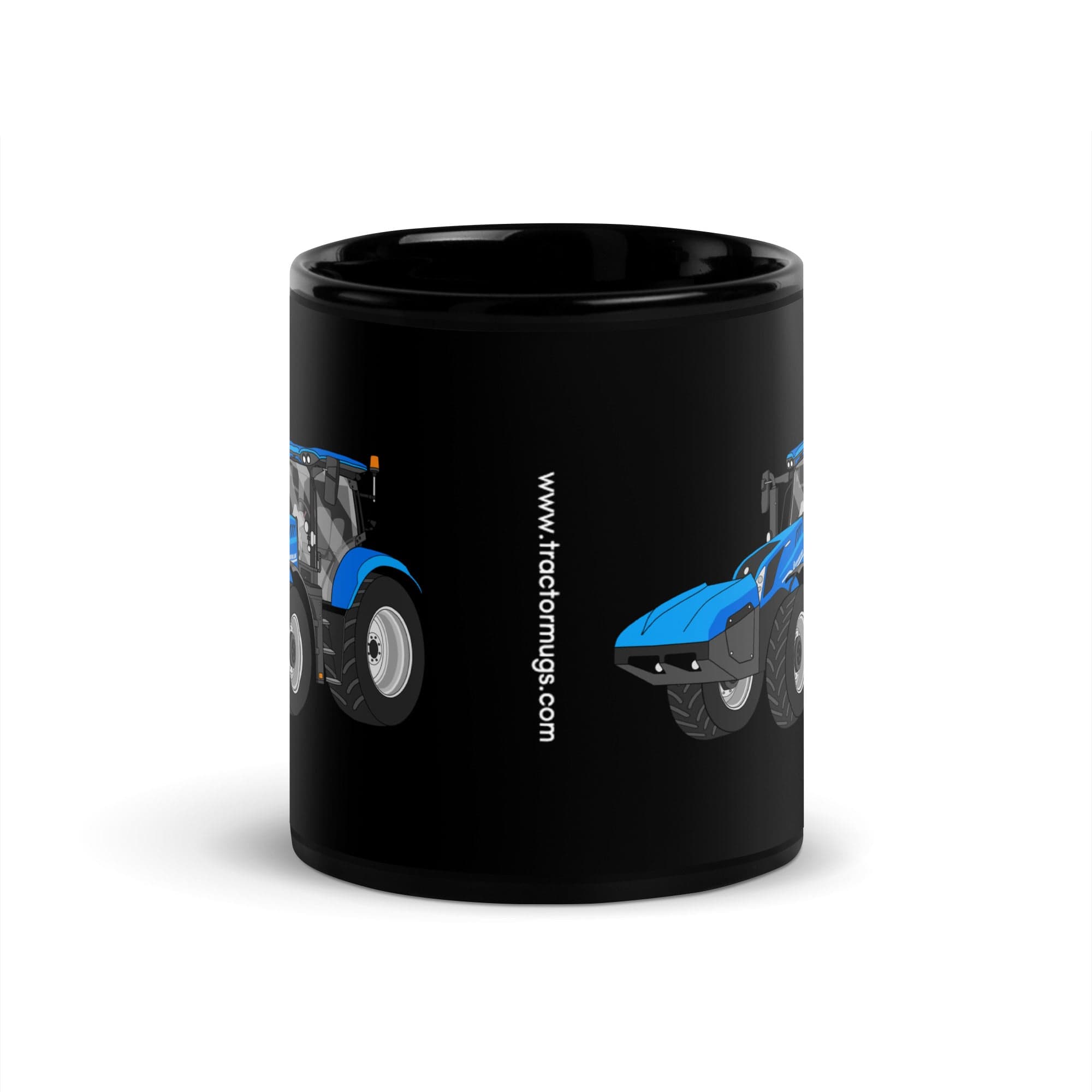 The Tractor Mugs Store New Holland T6 180 Methane | Black Glossy Mug Quality Farmers Merch