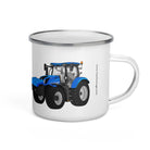 The Tractor Mugs Store New Holland T6 180 Methane | Enamel Mug Quality Farmers Merch