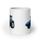 The Tractor Mugs Store New Holland T6 180 Methane | White glossy mug Quality Farmers Merch
