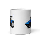 The Tractor Mugs Store New Holland T6 180 Methane | White glossy mug Quality Farmers Merch