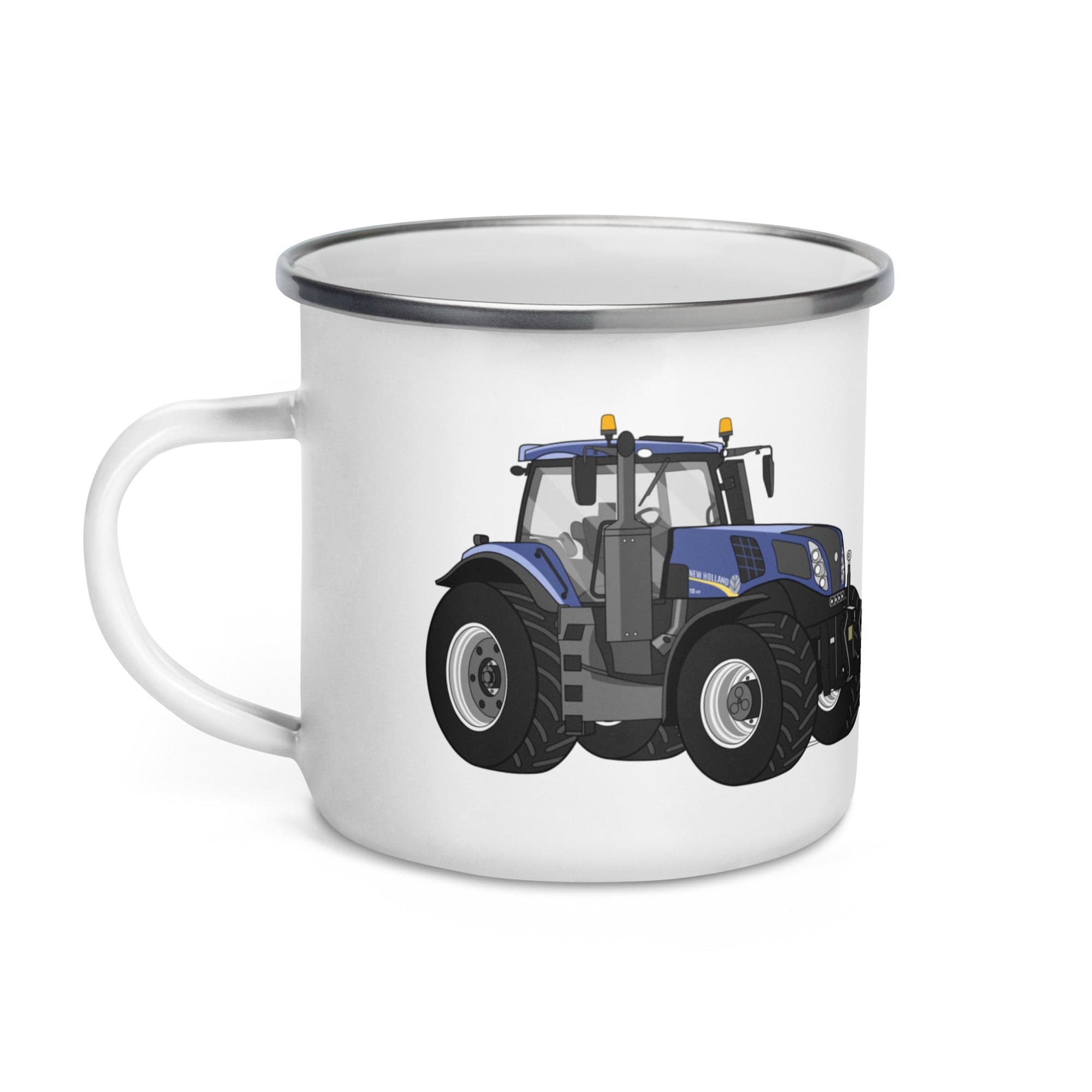 The Tractor Mugs Store New Holland T8 435 | Enamel Mug Quality Farmers Merch