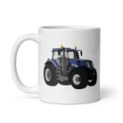 The Tractor Mugs Store New Holland T8 435 | White glossy mug Quality Farmers Merch