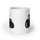 The Tractor Mugs Store New Holland T8 435 | White glossy mug Quality Farmers Merch