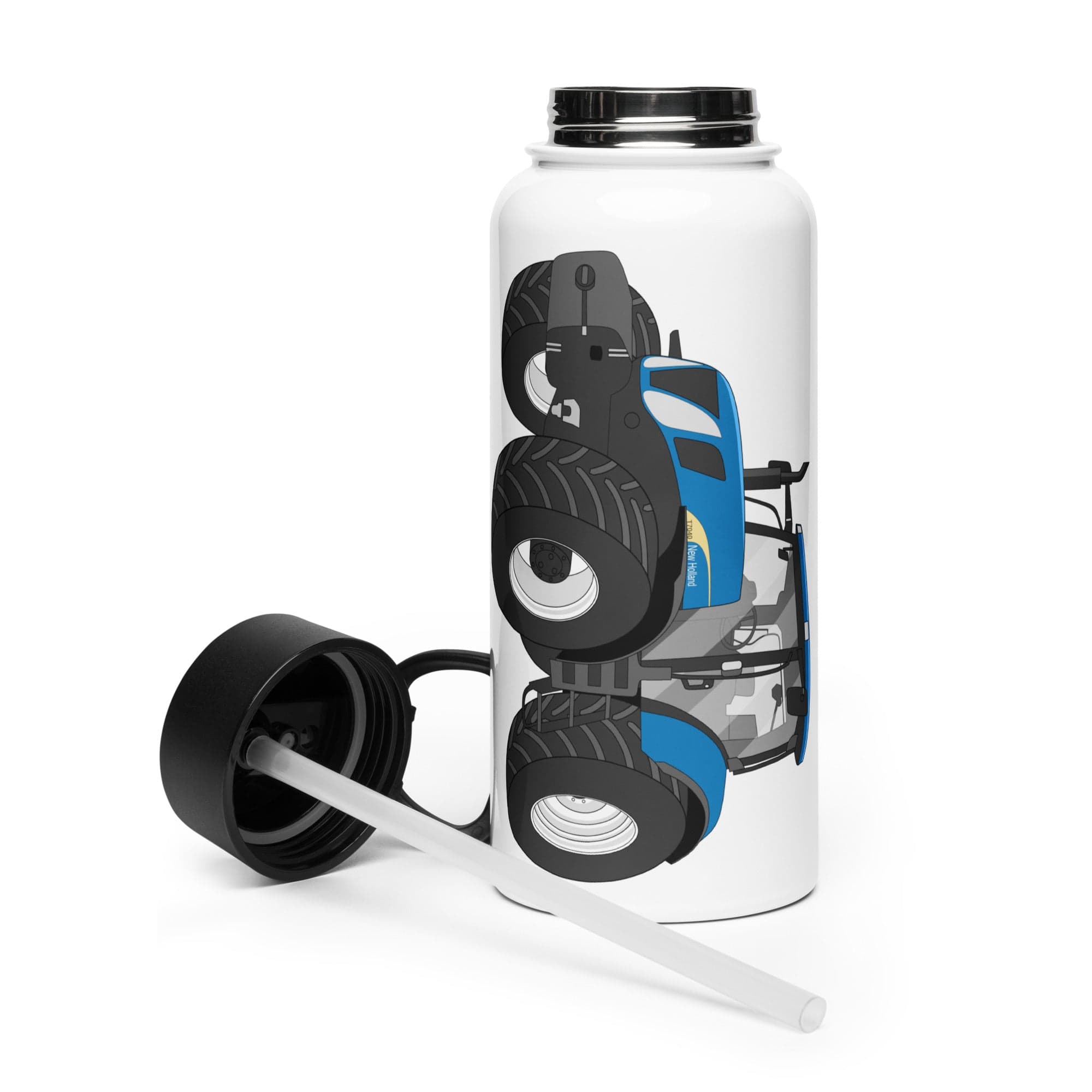 The Tractor Mugs Store New Holland The 7040-1 | Stainless Steel Water Bottle Quality Farmers Merch