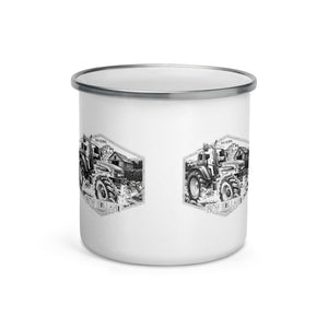 The Tractor Mugs Store New Holland TM 135 OLD SCHOOL NEW HOLLAND Moose | Enamel Mug Quality Farmers Merch