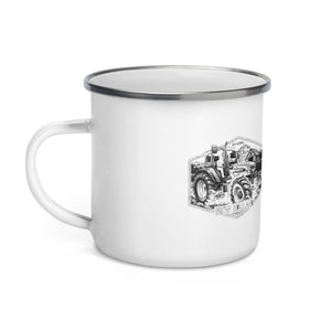 The Tractor Mugs Store New Holland TM 135 OLD SCHOOL NEW HOLLAND Moose | Enamel Mug Quality Farmers Merch