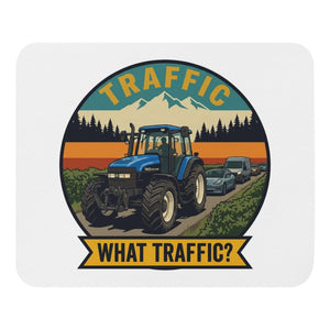 The Tractor Mugs Store New Holland TM 135 TRAFFIC WHAT TRAFFIC? Outdoor | Mouse Mat Quality Farmers Merch