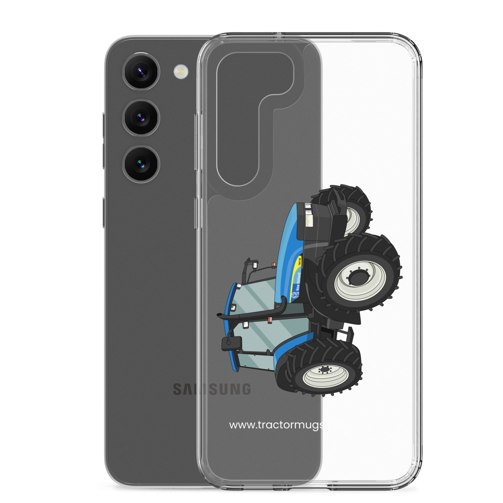 The Tractor Mugs Store New Holland TM 140 | Clear Case for Samsung® Quality Farmers Merch