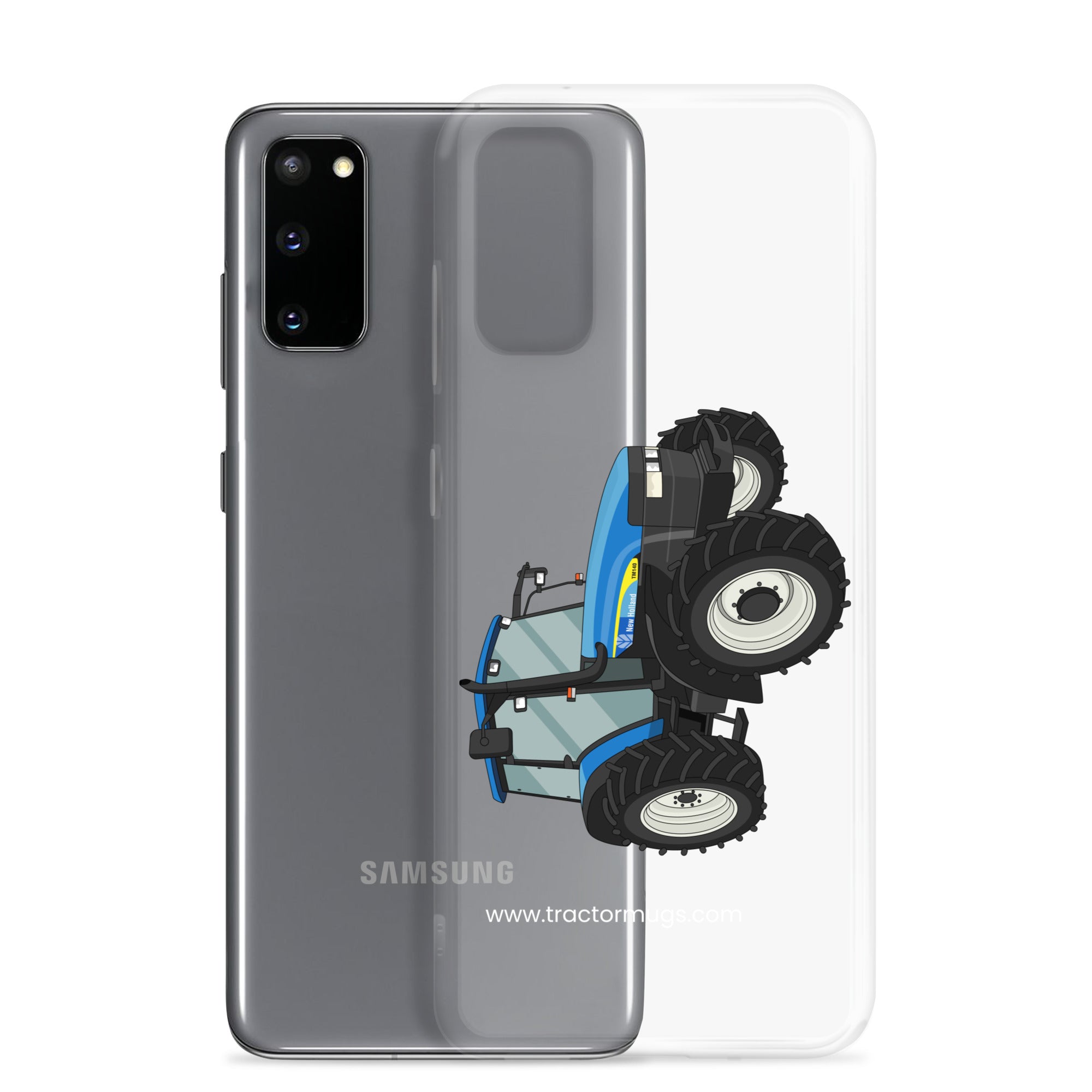 The Tractor Mugs Store New Holland TM 140 | Clear Case for Samsung® Quality Farmers Merch