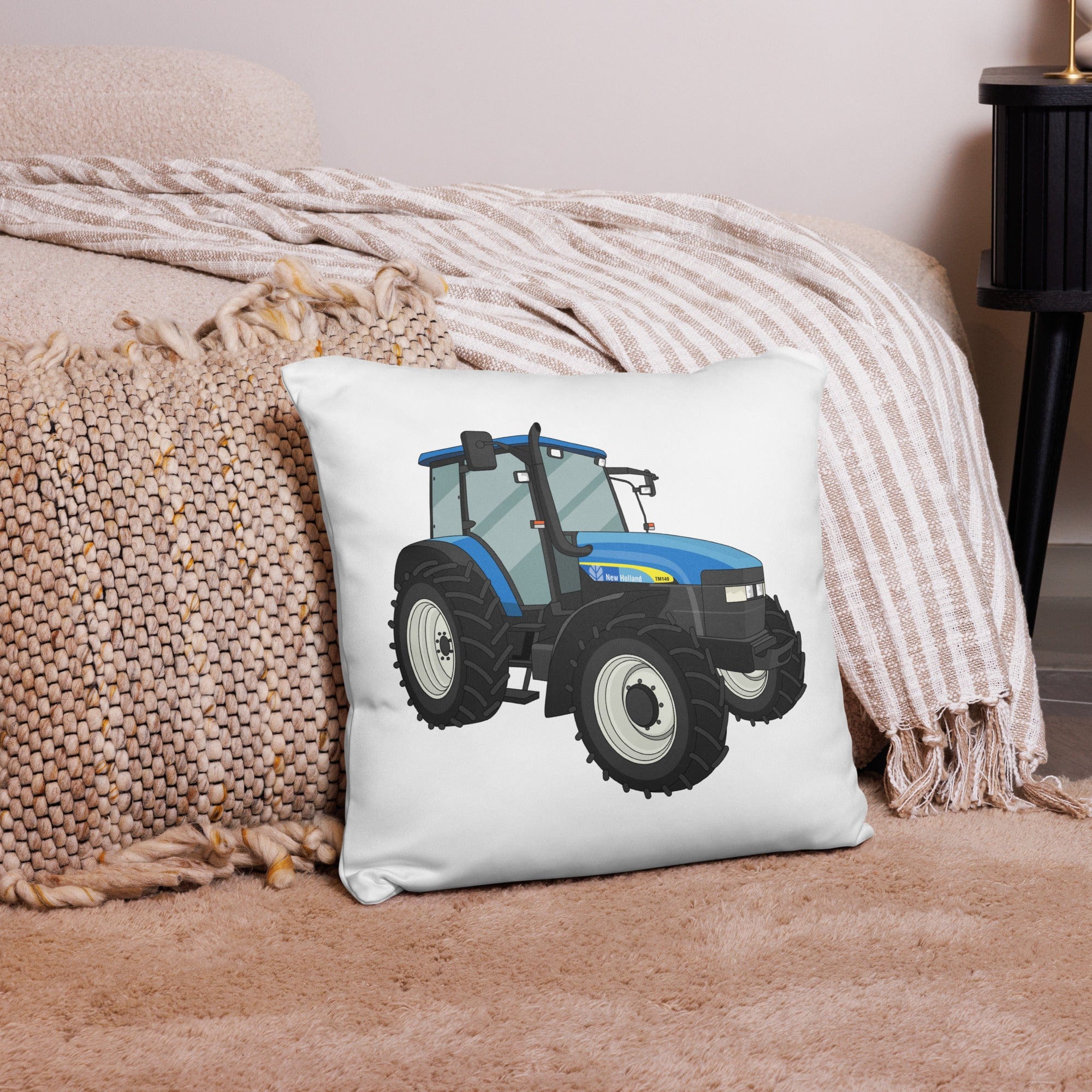 The Tractor Mugs Store New Holland TM 140 | Pillow Case Quality Farmers Merch