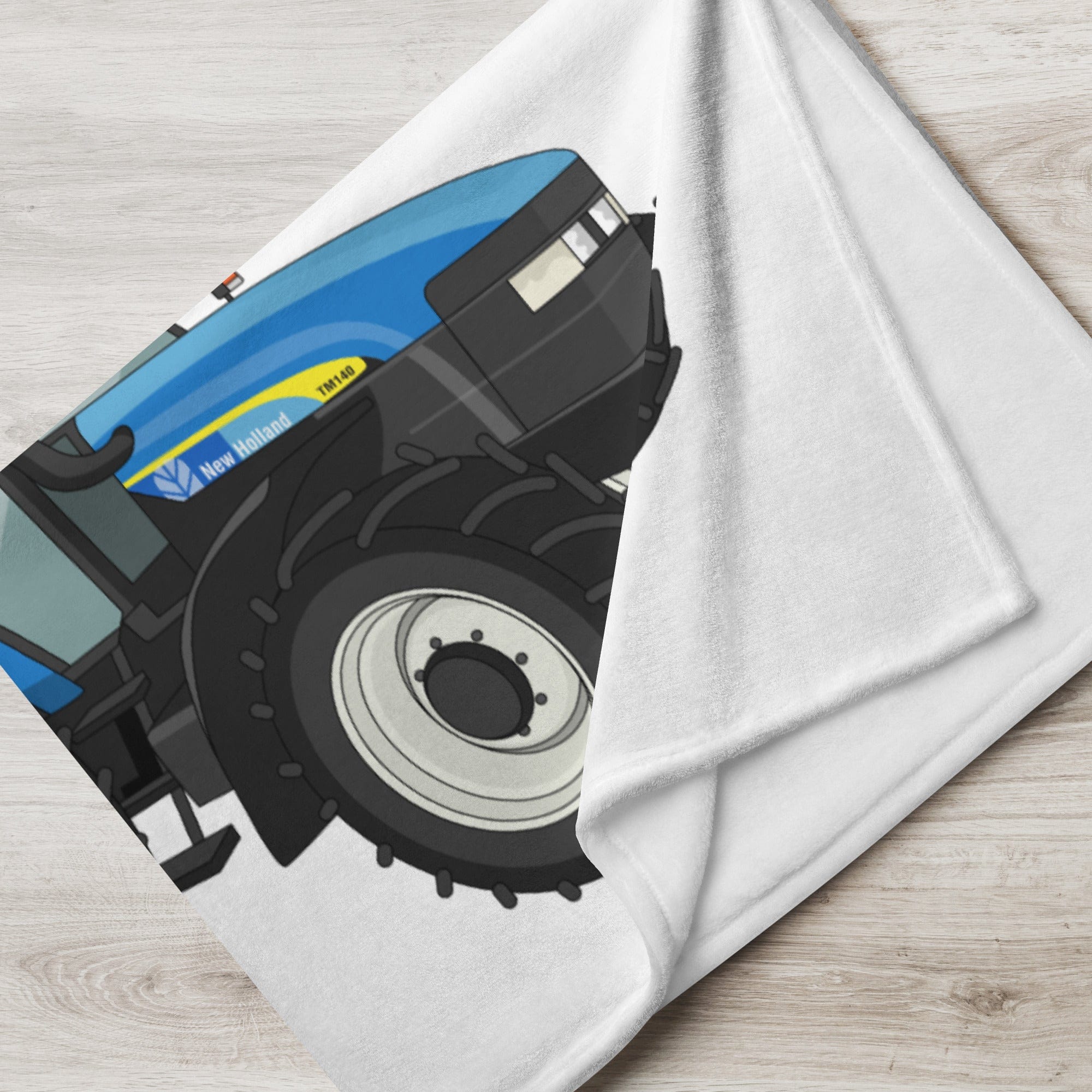 The Tractor Mugs Store New Holland TM 140 | Throw Blanket Quality Farmers Merch