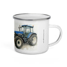 The Tractor Mugs Store New Holland TM 140 Water Colour | Enamel Mug Quality Farmers Merch