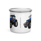 The Tractor Mugs Store New Holland TM 150 Super Steer | Enamel Mug Quality Farmers Merch