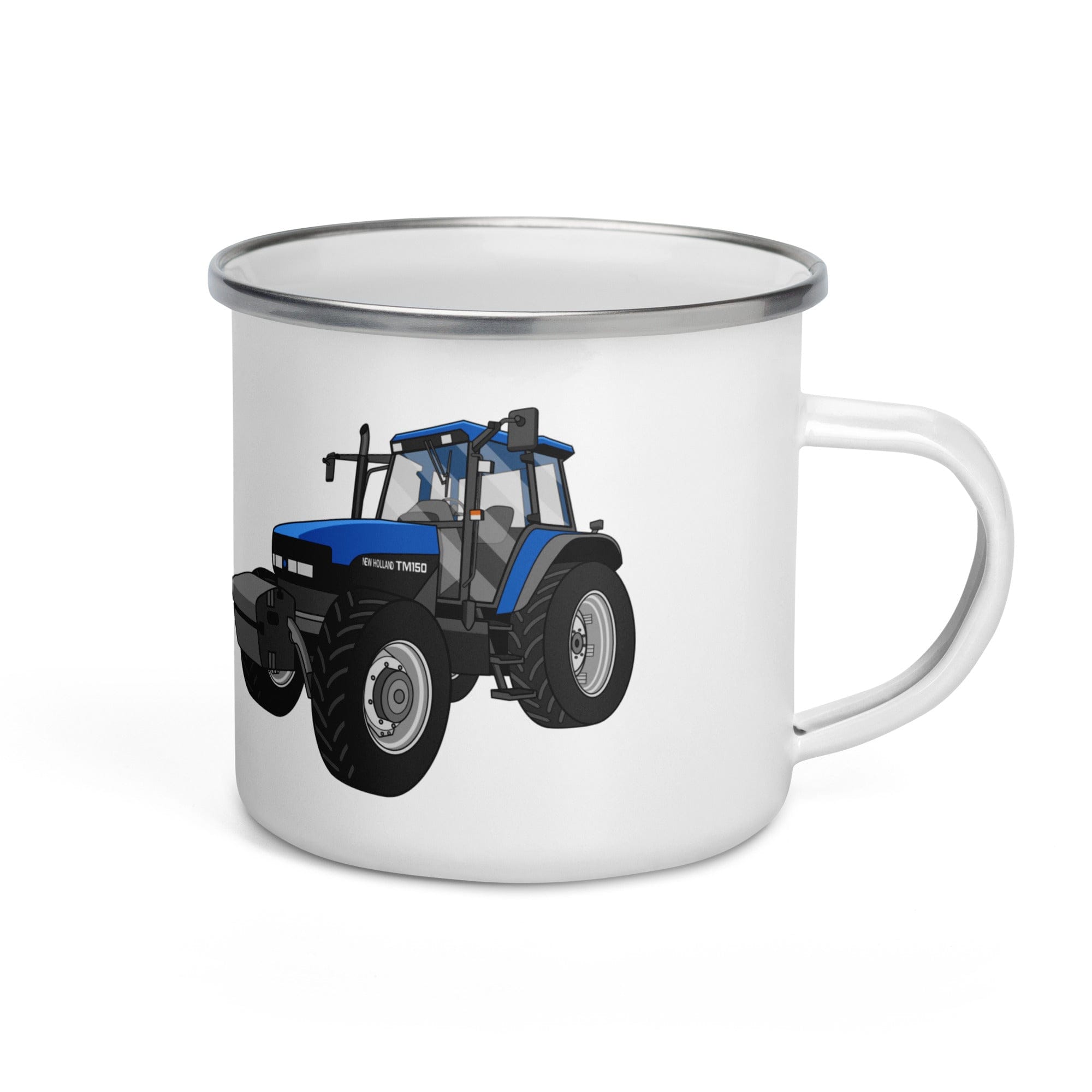 The Tractor Mugs Store New Holland TM 150 Super Steer | Enamel Mug Quality Farmers Merch