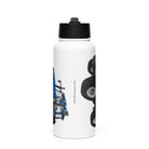 The Tractor Mugs Store New Holland TM 150 Super Steer | Stainless steel water bottle with a straw lid Quality Farmers Merch