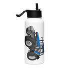 The Tractor Mugs Store New Holland TM 150 Super Steer | Stainless steel water bottle with a straw lid Quality Farmers Merch