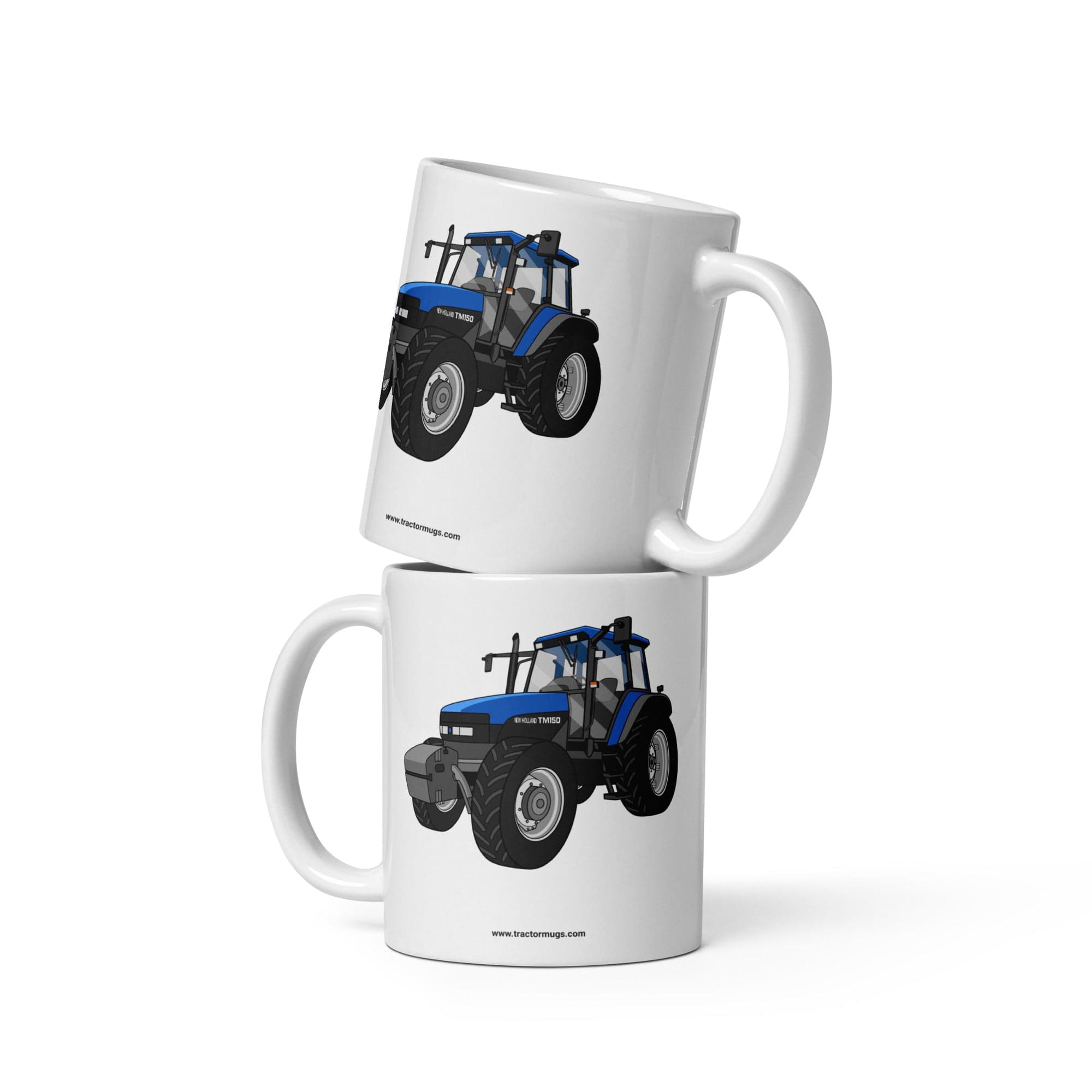 The Tractor Mugs Store New Holland TM 150 Super Steer | White glossy mug Quality Farmers Merch