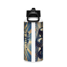 The Tractor Mugs Store New Holland TM 155  | Art Deco Stainless steel water bottle with a straw lid Quality Farmers Merch