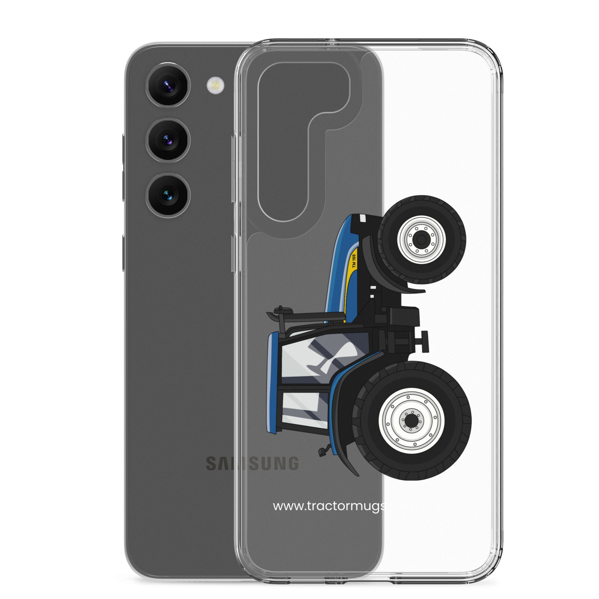 The Tractor Mugs Store New Holland TM 155 | Clear Case for Samsung® Quality Farmers Merch