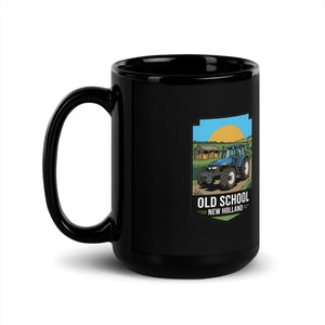 The Tractor Mugs Store New Holland TM 155 OLD SCHOOL NEW HOLLAND Bright | Black Mug Quality Farmers Merch