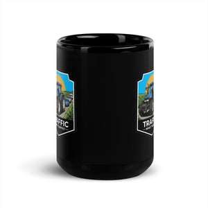 The Tractor Mugs Store New Holland TM 155 TRAFFIC WHAT TRAFFIC? Bright | Black Mug Quality Farmers Merch
