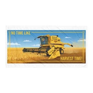 The Tractor Mugs Store New Holland TR 89 NO TIME LIKE HARVEST TIME! Rect Line H | Beach Towel Quality Farmers Merch