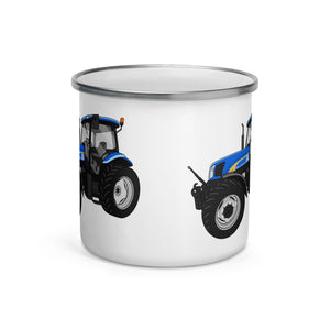The Tractor Mugs Store New Holland TS 135a | Enamel Mug Quality Farmers Merch