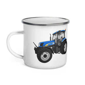 The Tractor Mugs Store New Holland TS 135a | Enamel Mug Quality Farmers Merch