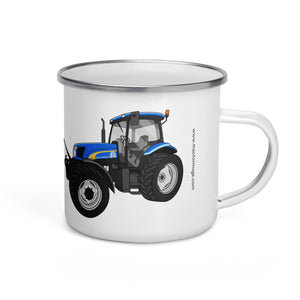The Tractor Mugs Store New Holland TS 135a | Enamel Mug Quality Farmers Merch
