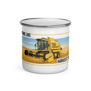 The Tractor Mugs Store New Holland TX66 NO TIME LIKE HARVEST TIME! | Enamel Mug Quality Farmers Merch