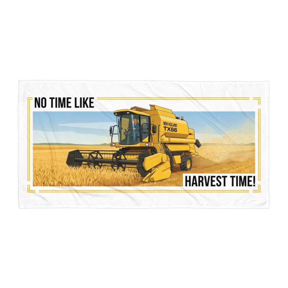 The Tractor Mugs Store New Holland TX66 NO TIME LIKE HARVEST TIME! Rect Line H | Beach Towel Quality Farmers Merch
