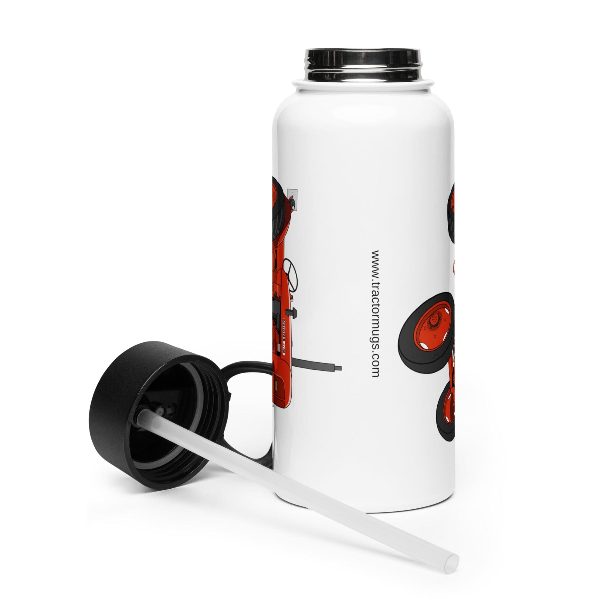 The Tractor Mugs Store Nuffield 4_60 | Stainless steel water bottle with a straw lid Quality Farmers Merch