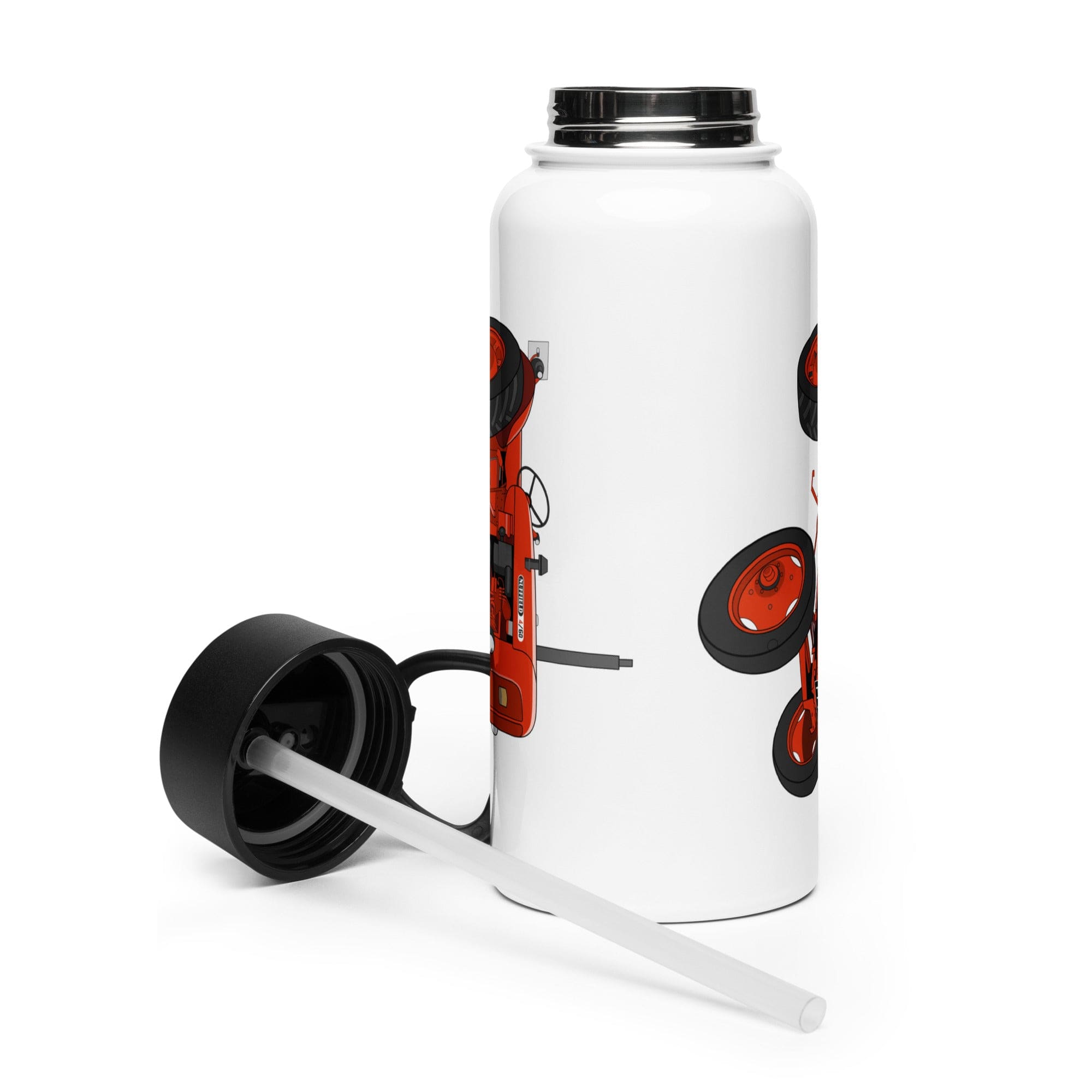 The Tractor Mugs Store Nuffield 4_60 | Stainless steel water bottle with a straw lid Quality Farmers Merch