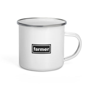 The Tractor Mugs Store Oasis Style Farmer Enamel Mug Quality Farmers Merch